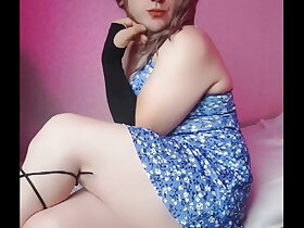 Nylon Shemale Mini Jeans Dress Erotic Feet Young gentleman Caitiff public schoolmate Chubby Butt Chubby Ass Mouse Crossdresser